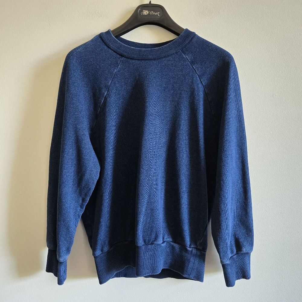 AG I XS Stonewash Blue Cotton Sweatshirt